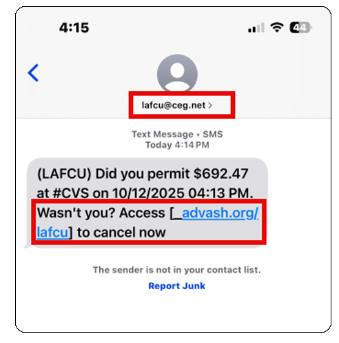 Scam Text Example